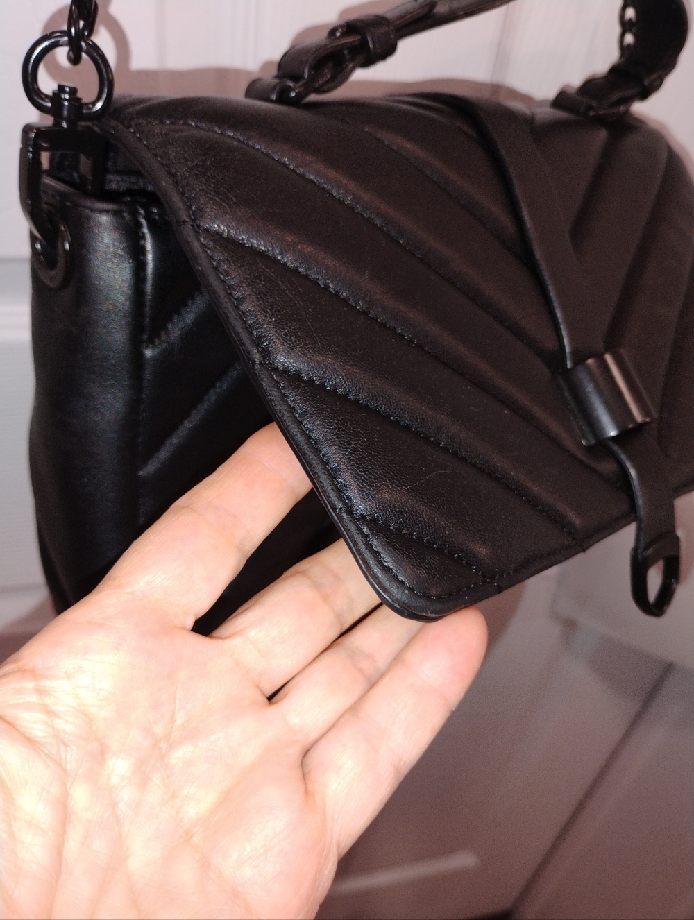 Rudsak leather Quilted Top-Handle Shoulder Bag - Picture 8 of 14